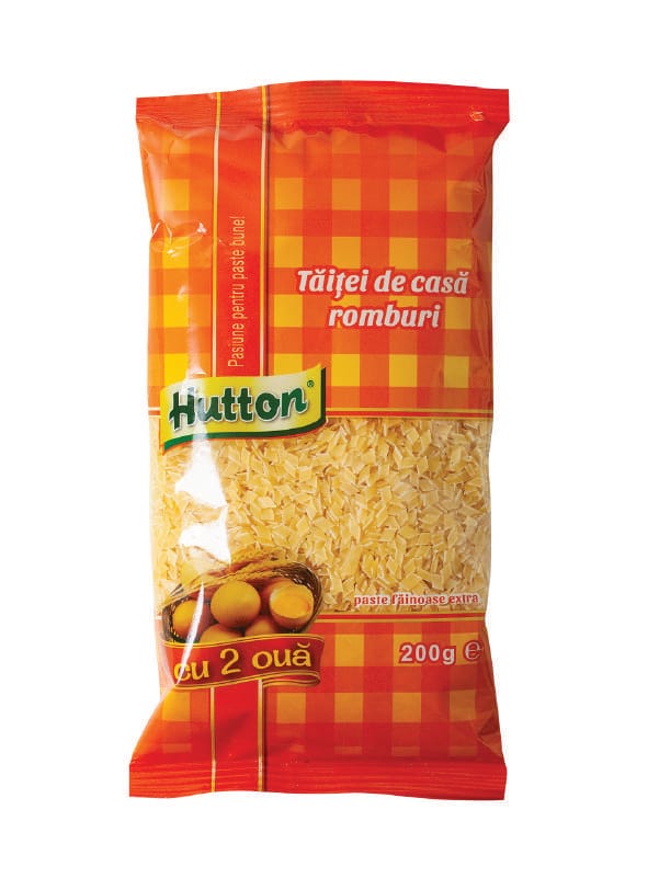 Tăiței de casă romburi cu 2 ouă, 200g