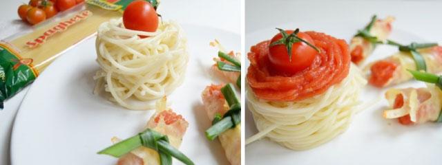 Spaghete cu jeleu de roșii