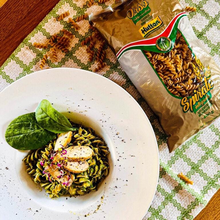 Spirale integrale cu pesto de leurdă